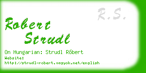 robert strudl business card